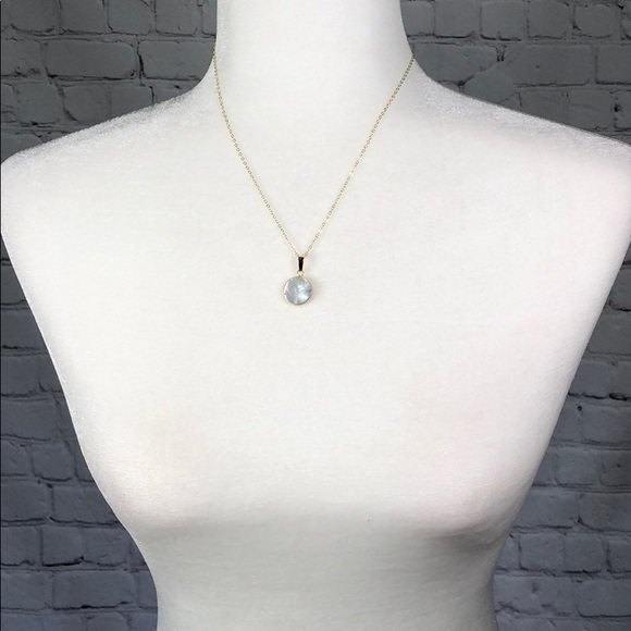 Natural shell, 14K gold mother of pearl necklace - Picture 6 of 7